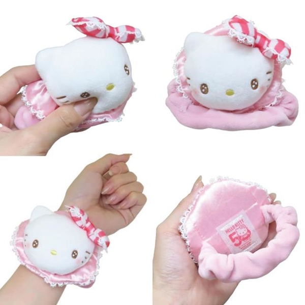 小禮堂 Hello Kitty 絨毛大臉髮圈 (50週年系列) product thumbnail 2