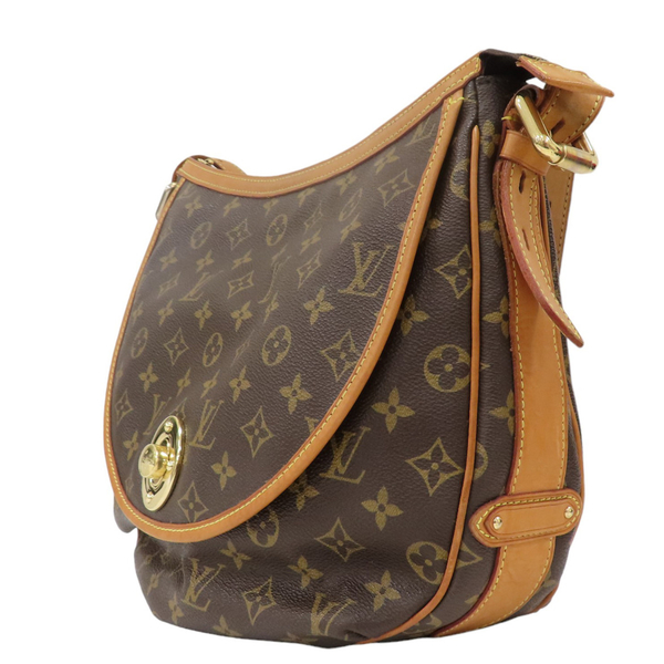 LOUIS VUITTON LV 路易威登 棕色 原花 PVC塗層帆布 Tulum GM 斜背包 M40075 【二手名牌BRAND OFF】 product thumbnail 3