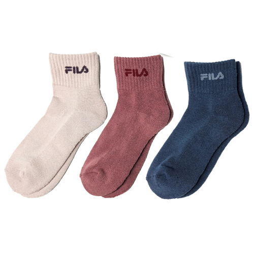 FILA 抗菌除臭彩色1/2襪23~25cm(3雙組)抑菌 透氣 毛巾底 足底加厚 運動 健康襪 短襪 襪子【愛買】 product thumbnail 2