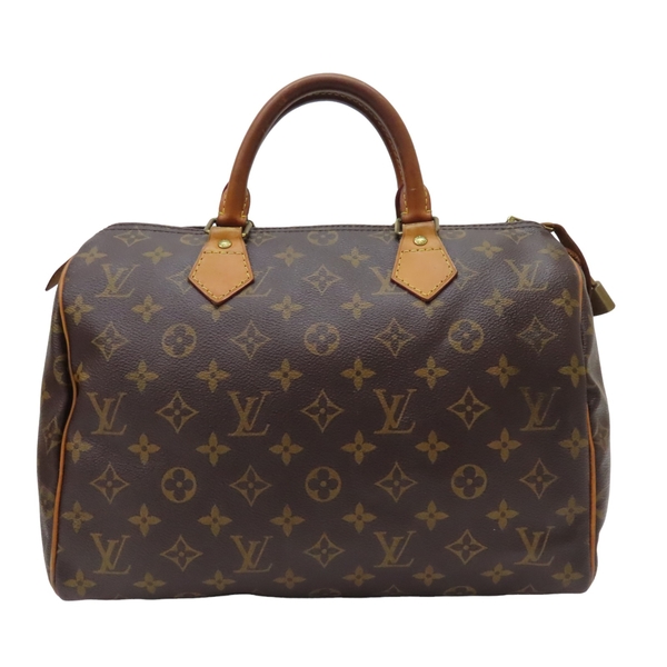 【二手名牌BRAND OFF】LOUIS VUITTON LV 路易威登 棕色 原花 PVC塗層帆布 Speedy 30 手提包 M41526 product thumbnail 2