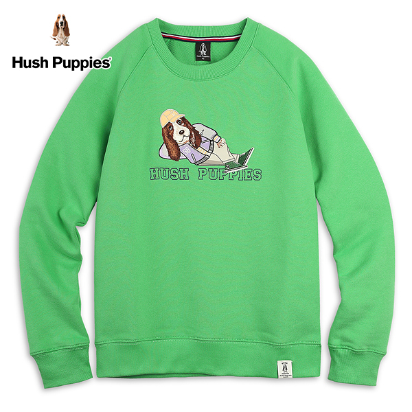 Hush Puppies 上衣 女裝Q版棒球狗寬鬆拉克蘭袖上衣