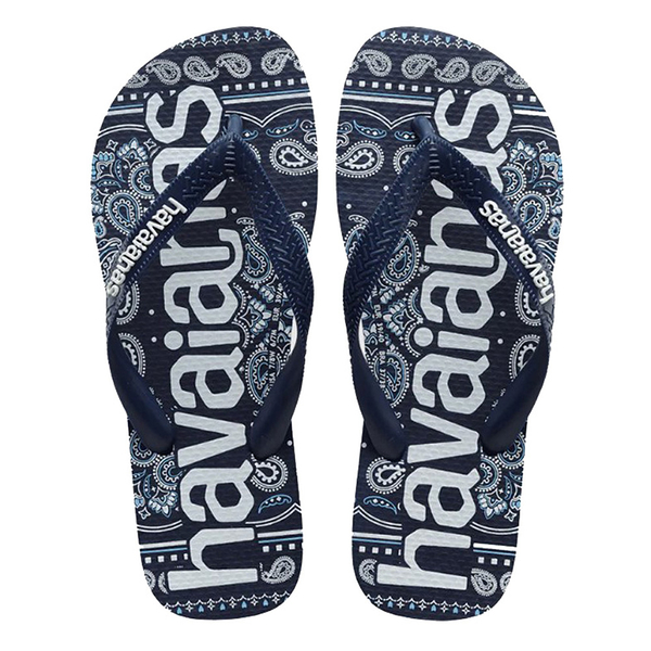 HAVAIANAS 哈瓦仕 TOP LOGOMANIA 深藍 變形蟲 人字拖 夾腳拖 中性 41484490555U