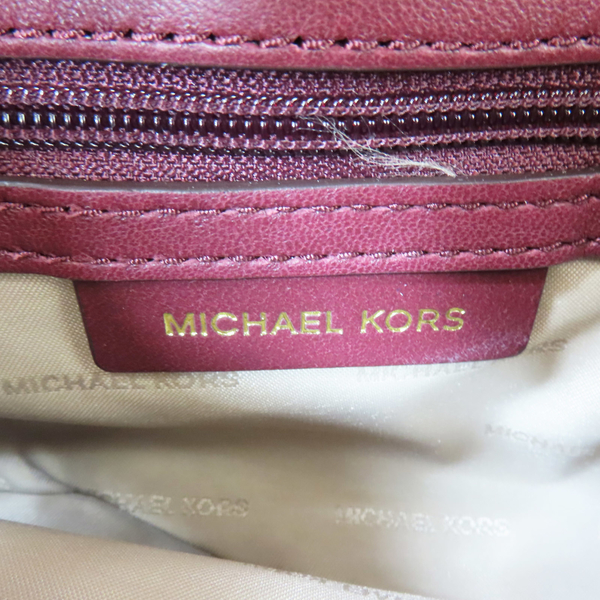 【二手名牌BRAND OFF】MICHAEL KORS 麥可寇斯 棗紅色 羊皮 Sloan 斜背鏈包 product thumbnail 7