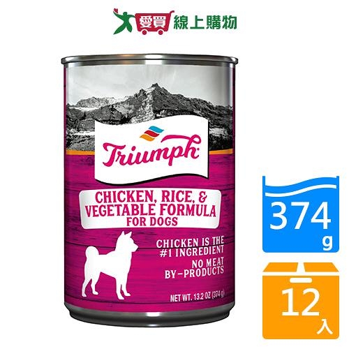 奔放犬用主食罐雞肉糙米配方374gx12入/箱【愛買】