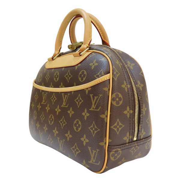 【限定張小姐購買】LOUIS VUITTON LV 路易威登 棕色 原花帆布 Trouville 小珍包 手提包 (缺鑰匙) product thumbnail 3