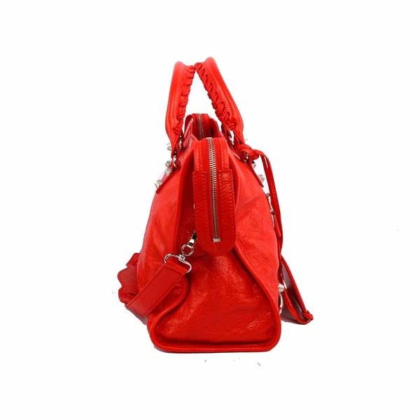 【BALENCIAGA】銀釦 CITY 機車包_展示品 (紅色 RED)  281770 D94JN 6575(OUTLET)