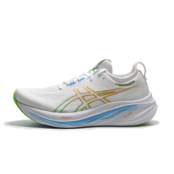 ASICS 慢跑鞋 GEL NIMBUS 26 白藍綠 頂級跑鞋 男 1011B794100 product thumbnail 4