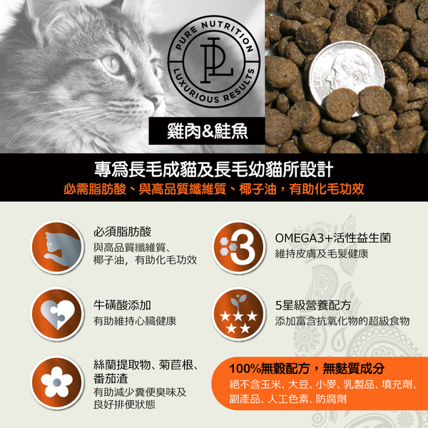 【力奇】PureLUXE 循味 天然無穀成幼貓糧-膚質亮毛貓(雞肉&鮭魚) 400g 超取限10包(A002I17) product thumbnail 3