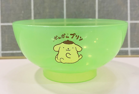 【震撼精品百貨】Pom Pom Purin 布丁狗~三麗鷗布丁狗塑膠碗/美耐皿碗-透明綠#02888