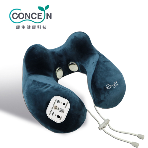 Concern康生 頸依偎U型肩頸按摩枕CON-2000(深藍)4種模式 加熱震動【愛買】 product thumbnail 2