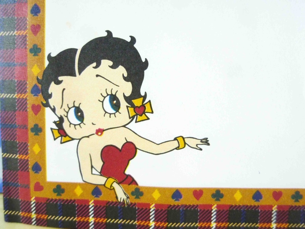 【震撼精品百貨】Betty Boop_貝蒂~信封-紅格框 product thumbnail 3