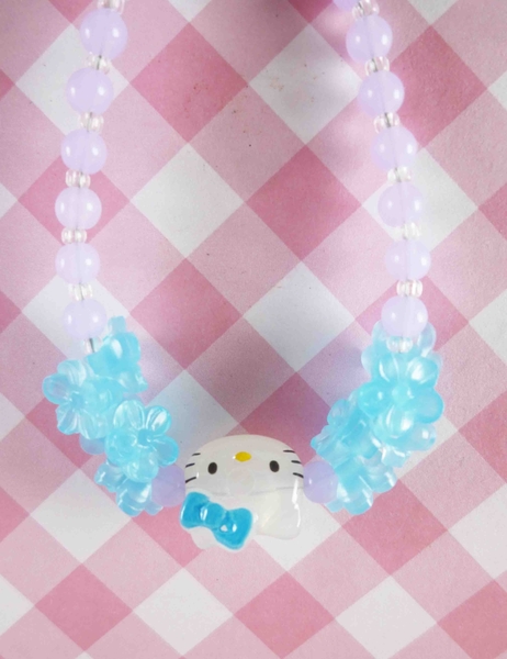 【震撼精品百貨】Hello Kitty 凱蒂貓~手機吊飾-珠圈紫藍花 product thumbnail 3