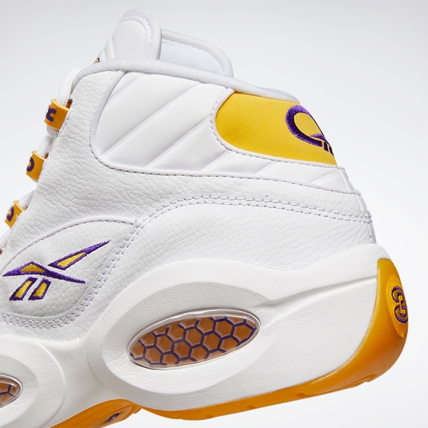 REEBOK Question Mid Yellow Toe 男鞋籃球湖人白黃經典【運動世界