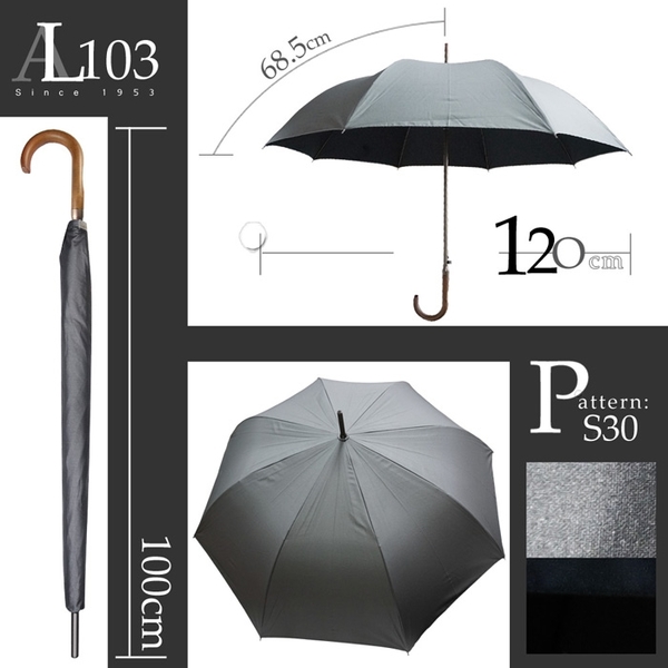 雨傘 陽傘 萊登傘 抗UV 自動直傘 大傘面120公分 防曬 Leotern 銀色在外 product thumbnail 4