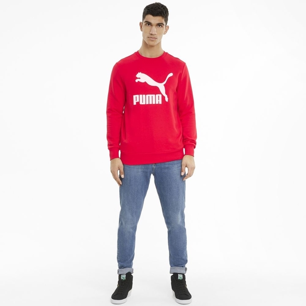 PUMA 男款紅色Classics長袖圓領衫 53008611 product thumbnail 5