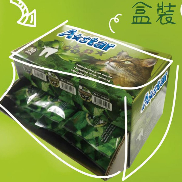 【培菓幸福寵物專營店】A star貓專用星星型薄荷潔牙骨(輕巧包) 貓潔牙骨 貓零食 潔牙錠 潔牙骨 product thumbnail 2