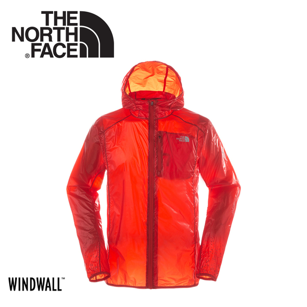 【The North Face 男 WindWall防風防潑連帽外套《橘》】3F67/機能外套/運動夾克/風衣