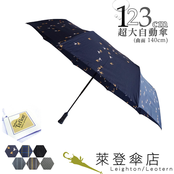 雨傘 萊登傘  超大傘面 可遮三人 123cm自動傘 防風抗斷 隔熱銀膠/易乾鐵氟龍 不同功能 product thumbnail 2