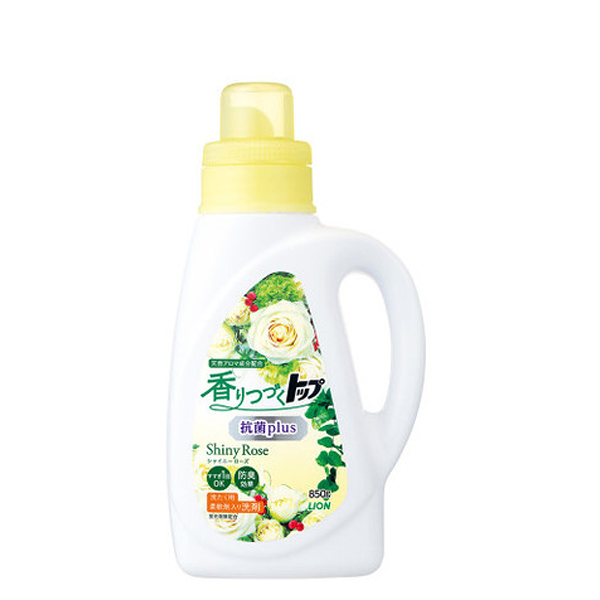 日本獅王香氛柔軟濃縮洗衣精-抗菌白玫瑰850g