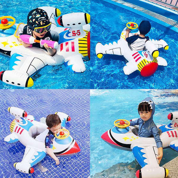 【TAS】充氣游泳圈 飛機 坐式 充氣造型 加厚款 玩樂生活 玩水 游泳 戲水 有方向盤 D42006 product thumbnail 10