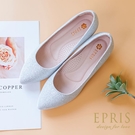 現貨 婚鞋品牌推薦 橙星公主 台灣手工婚鞋牌子 21-26 EPRIS艾佩絲-銀蔥白