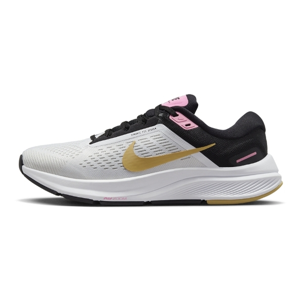 Nike W Air Zoom Structure 24 女款 白黑金 慢跑鞋 緩震 DA8570106【KAORACER】