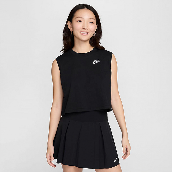 NIKE AS W NSW CLUB CRP SL TEE 黑 背心 女款 運動背心 慢跑 FV5506-010