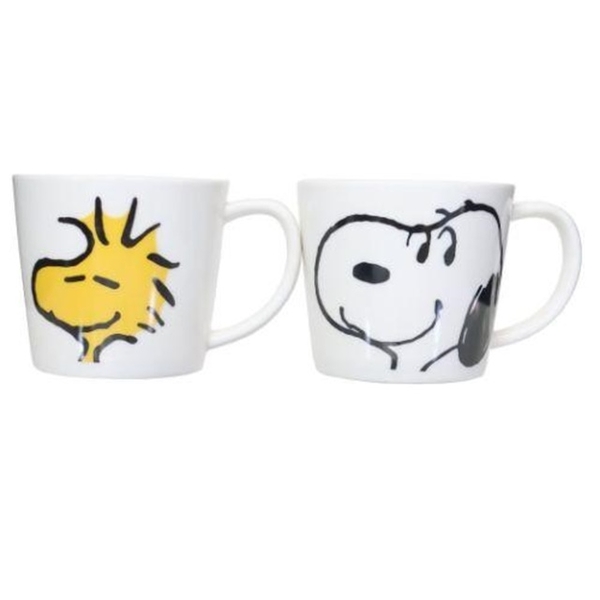 小禮堂 Snoopy 馬克杯2入組 280ml (大頭款) 4964412-623508