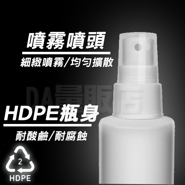 酒精分裝瓶 100ml 噴霧瓶 不透光 適用於 酒精 次氯酸水 HDPE 噴瓶 噴壓瓶 按壓瓶 product thumbnail 4