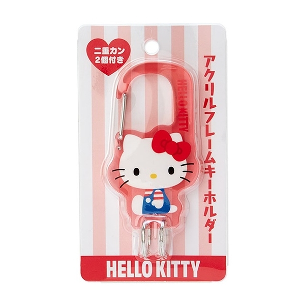 【震撼精品百貨】Hello Kitty 凱蒂貓~日本SANRIO三麗鷗 KITTY 鑰匙圈 壓克力鑰匙扣環 (紅坐姿)*58978