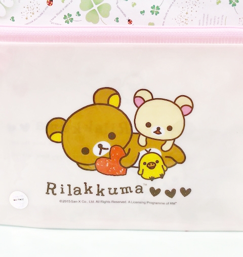 【震撼精品百貨】Rilakkuma San-X 拉拉熊懶懶熊~拉拉熊單層拉鍊收納包-愛心#19340 product thumbnail 5