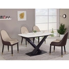 餐桌 FB-842-4 天然岩板石面造型長方桌 (不含椅子) 【大眾家居舘】