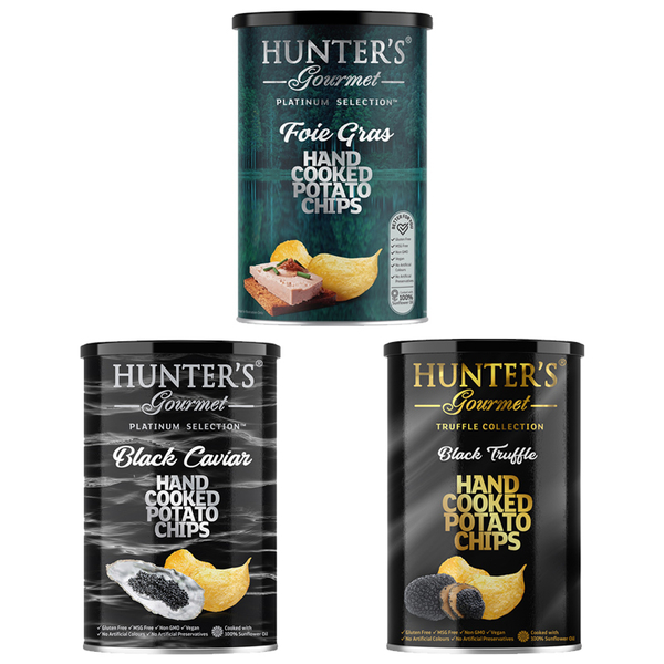 【豆嫂】阿拉伯零食 Hunter's亨特 罐裝手製洋芋片(魚子醬/黑松露/鵝肝醬) product thumbnail 2