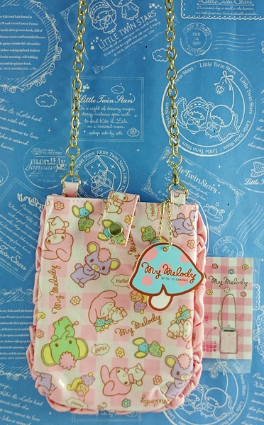 【震撼精品百貨】My Melody 美樂蒂~多層手機袋_粉格