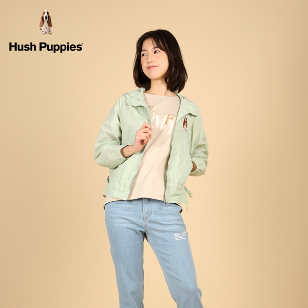 Hush Puppies 外套 女裝涼感腰綁袋經典刺繡狗連帽薄外套 product thumbnail 3