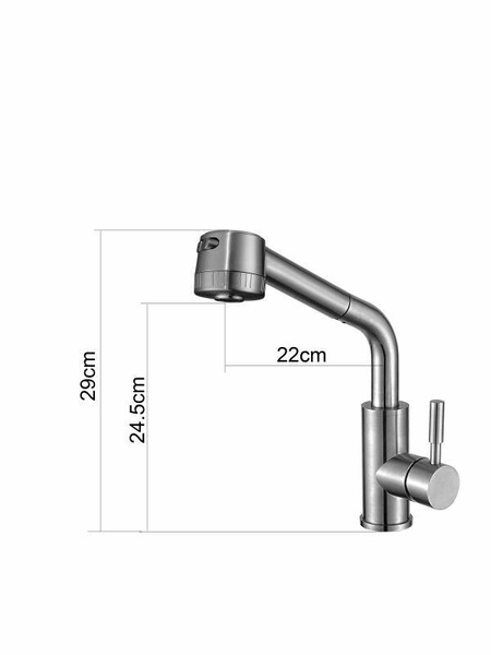 【麗室衛浴】國產精品 LF無鉛 304不鏽綱/白鐵 伸縮/抽拉 水槽龍頭/立式龍頭/吧檯/檯面龍頭 K-411