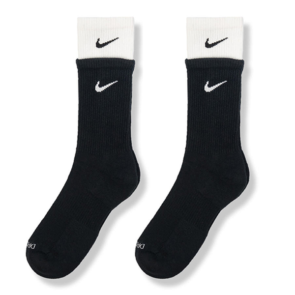 Nike 襪子 短襪 中筒襪 雙層 黑白【運動世界】DD2795-011 product thumbnail 2