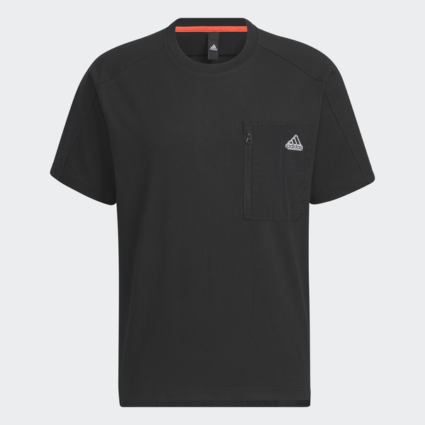 ADIDAS TECH 男機能短袖上衣 大口袋 黑 休閒衣 品牌服 百搭款 KAORCER IA8141