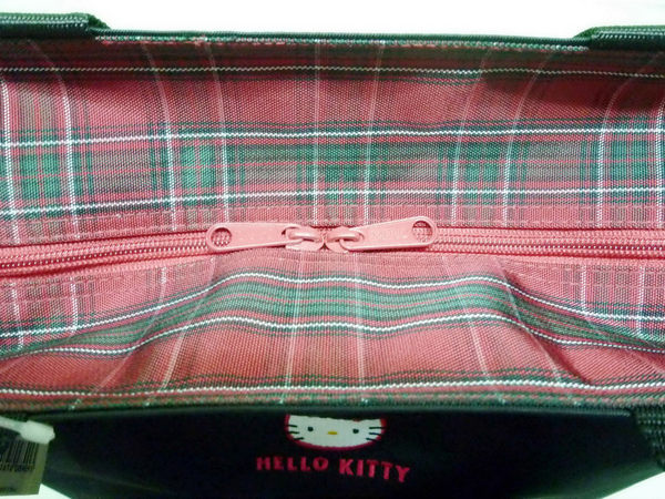 【震撼精品百貨】Hello Kitty 凱蒂貓~KITTY手提袋肩背包媽媽袋『黑底紅格子』 product thumbnail 2