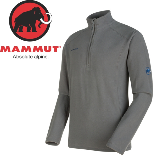 【MAMMUT 男 Yadkin刷毛半門襟《鈦金灰》】1010-24940/刷毛衣/休閒/長袖