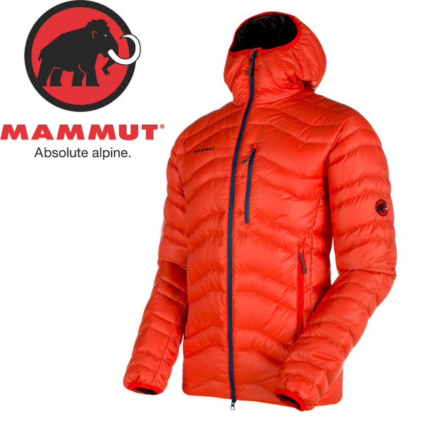 【MAMMUT 男 Broad Peak IN H連帽羽絨外套《辛辣紅》】1010-18460/羽絨衣