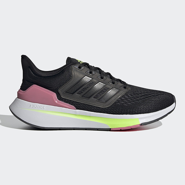 【下殺】Adidas 女鞋 慢跑鞋 EQ21 RUN 透氣 輕量 黑 粉【運動世界】H68076