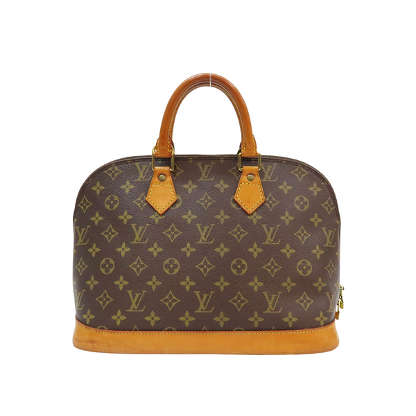 【二手名牌BRAND OFF】LOUIS VUITTON LV 路易威登 棕色 原花 PVC塗層帆布 Alma 手提包 M51130