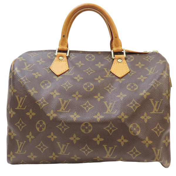 【二手名牌BRAND OFF】LOUIS VUITTON LV 路易威登【再降價】原花 PVC塗層帆布 Speedy 30 手提包 M41526