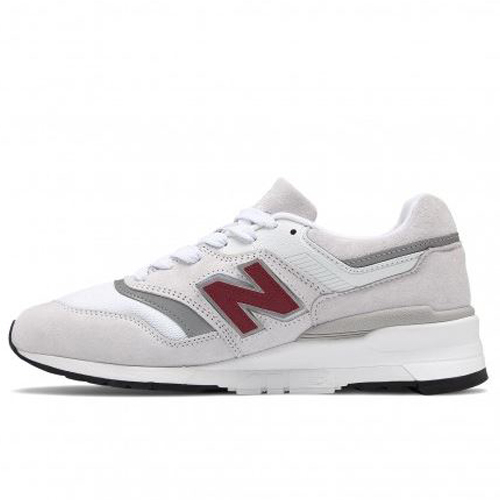 New Balance 997 男鞋 休閒 美國製 可換LOGO 麂皮 灰 紅【運動世界】M997LBG product thumbnail 2