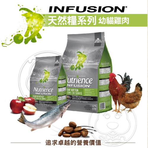 【培菓幸福寵物專營店】紐崔斯INFUSION天然幼貓雞肉配方貓糧-1.13kg product thumbnail 2