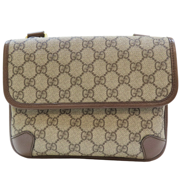 【二手名牌BRAND OFF】GUCCI 古馳 棕色 PVC塗層帆布 NEO VINTAGE GG SUPREME 單肩包 501050 product thumbnail 2