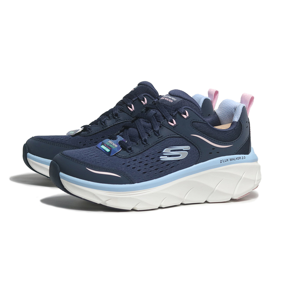 SKECHERS 休閒鞋 D'LUX WALKER 2.0 深藍粉 厚底 健走鞋 女 150093NVPK