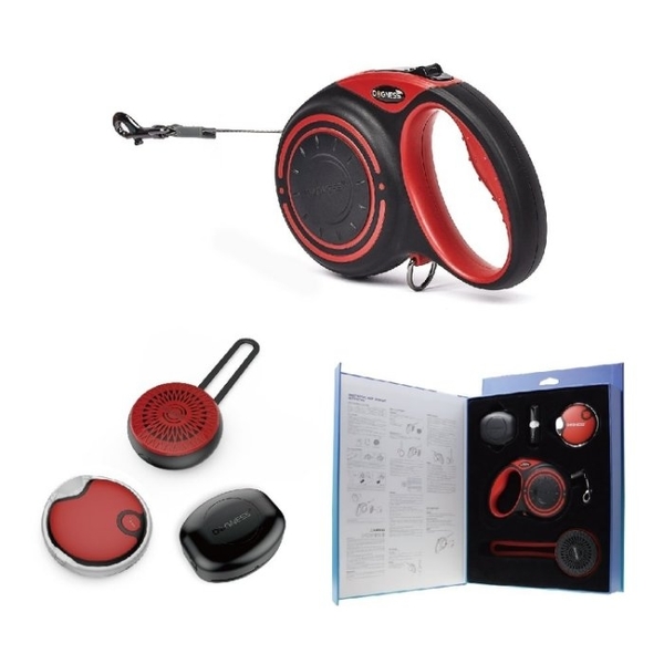 DOGNESS 多尼斯 伸縮牽繩套装 5M 紅/藍橘 內含牽繩、藍芽音響、LED燈、多功能盒 product thumbnail 3