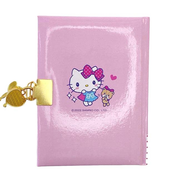 小禮堂 Hello Kitty 硬殼筆記本附鎖 (粉盒裝款) 4713791-954228 product thumbnail 4